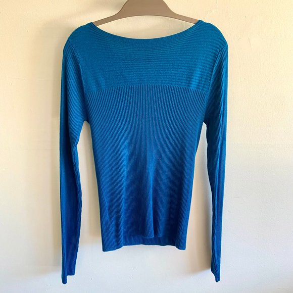 MOTF Blue Cashmere Mix Twist Sweater - Picture 9 of 9